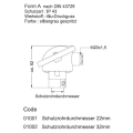 Masszeichnung Form A aus Alu-Druckguss für Widerstandsthermometern und Thermoelementen
