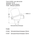 Masszeichnung für Anschlusskopf Form AUZ zum Schutz von elektrischen Anschlüssen von Temperaturfühlern
