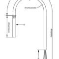 Masszeichnung zu Kabel-Thermoelement ohne Prozessanschluss