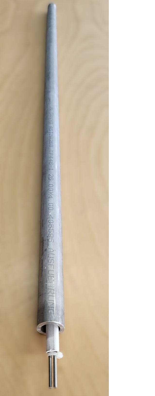 Innenansicht vom Aufbau eines Thermoelement-Schutzrohres
